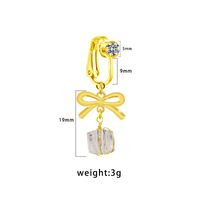 1 Piece Belly Rings Vintage Style Solid Color Commute Bow Knot 316 Stainless Steel  Arylic Alloy Plating Inlay Rhinestones Gold Plated main image 8
