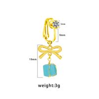 1 Piece Belly Rings Vintage Style Solid Color Commute Bow Knot 316 Stainless Steel  Arylic Alloy Plating Inlay Rhinestones Gold Plated main image 9