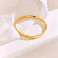 304 Stainless Steel 18K Gold Plated Elegant Basic Classic Style Plating Solid Color Bangle main image 3