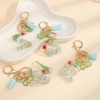 Pastoral Flower Butterfly Crystal Women's Bag Pendant Keychain main image 3