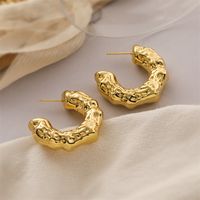1 Pair Elegant Streetwear Heart Shape Plating Copper Gold Plated Ear Studs main image 5