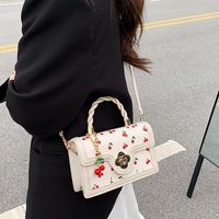 Women's Medium Pu Leather Cherry Streetwear Flip Cover Crossbody Bag main image 2