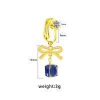 1 Piece Belly Rings Vintage Style Solid Color Commute Bow Knot 316 Stainless Steel  Arylic Alloy Plating Inlay Rhinestones Gold Plated sku image 3