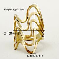 Vacation Sweet Irregular Leaves 304 Stainless Steel 14K Gold Plated Pearl Rings In Bulk sku image 1