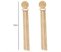 1 Pair Elegant Lady Geometric Tassel Plating Copper Drop Earrings main image 2
