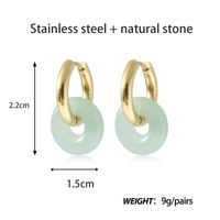 1 Pair Modern Style Classic Style Round Plating Artificial Crystal Natural Stone Drop Earrings main image 2
