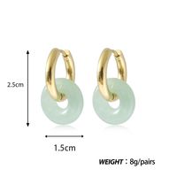 1 Pair Modern Style Classic Style Round Plating Artificial Crystal Natural Stone Drop Earrings sku image 15
