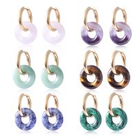 1 Pair Basic Classic Style Geometric Plating Artificial Crystal Natural Stone Drop Earrings main image 5