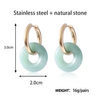1 Pair Basic Classic Style Geometric Plating Artificial Crystal Natural Stone Drop Earrings main image 2