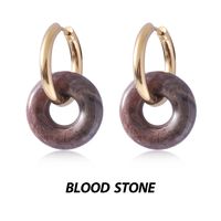 1 Pair Basic Classic Style Geometric Plating Artificial Crystal Natural Stone Drop Earrings sku image 15