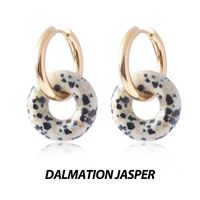 1 Pair Basic Classic Style Geometric Plating Artificial Crystal Natural Stone Drop Earrings sku image 16