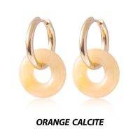 1 Pair Basic Classic Style Geometric Plating Artificial Crystal Natural Stone Drop Earrings sku image 18