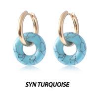 1 Pair Basic Classic Style Geometric Plating Artificial Crystal Natural Stone Drop Earrings sku image 21