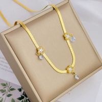 Titanium Steel 18K Gold Plated IG Style Fairy Style Plating Inlay Pentagram Geometric Zircon Pendant Necklace main image 6