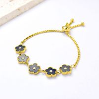 Basic Modern Style Classic Style Flower Arylic Imitation Shell Titanium Steel Plating Women's Bracelets main image 1