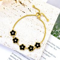 Básico Estilo Moderno Estilo Clásico Flor Arílico Carcasa De Imitación Acero Titanio Enchapado Mujeres Pulsera main image 3