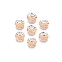 10 PCS/Package Arylic Gold Plated Solid Color Beads sku image 12