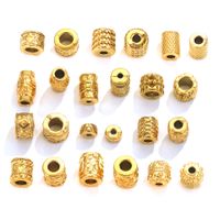 10 PCS/Package 304 Stainless Steel Gold Plated Solid Color Beads main image 5