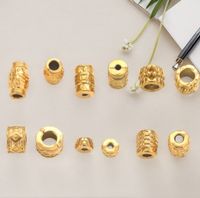 10 PCS/Package 304 Stainless Steel Gold Plated Solid Color Beads main image 1