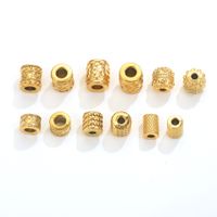 10 PCS/Package 304 Stainless Steel Gold Plated Solid Color Beads main image 2