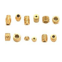 10 PCS/Package 304 Stainless Steel Gold Plated Solid Color Beads main image 3
