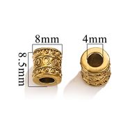 10 PCS/Package 304 Stainless Steel Gold Plated Solid Color Beads sku image 14