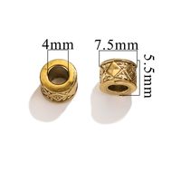 10 PCS/Package 304 Stainless Steel Gold Plated Solid Color Beads sku image 18