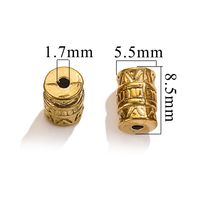 10 PCS/Package 304 Stainless Steel Gold Plated Solid Color Beads sku image 21