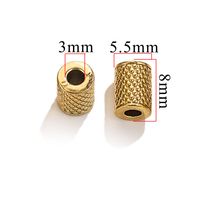 10 PCS/Package 304 Stainless Steel Gold Plated Solid Color Beads sku image 17