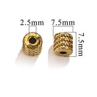 10 PCS/Package 304 Stainless Steel Gold Plated Solid Color Beads sku image 19
