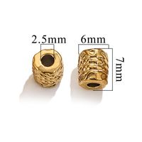 10 PCS/Package 304 Stainless Steel Gold Plated Solid Color Beads sku image 24