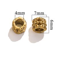 10 PCS/Package 304 Stainless Steel Gold Plated Solid Color Beads sku image 22