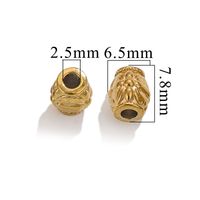 10 PCS/Package 304 Stainless Steel Gold Plated Solid Color Beads sku image 25