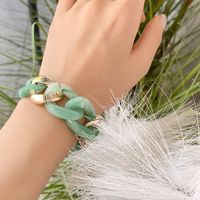 Cartoon Style Color Block Resin Plating Gold Plated Women's Bracelets main image 1