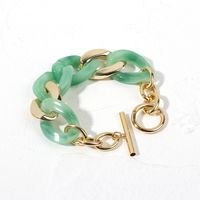 Cartoon Style Color Block Resin Plating Gold Plated Women's Bracelets main image 2