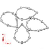 5 PCS/Package 304 Stainless Steel Zircon Solid Color Earring Card sku image 3