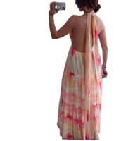 Women's Swing Dress Vacation V Neck Printing Sleeveless Floral Maxi Long Dress Holiday Daily main image 2