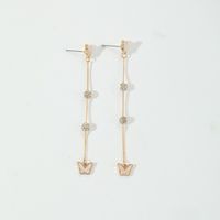1 Pair Simple Style Classic Style Solid Color Inlay Zinc Alloy Rhinestones Drop Earrings main image 1
