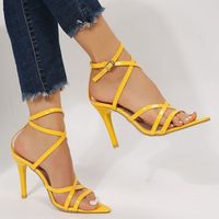 Women's Elegant Solid Color Point Toe High Heel Sandals main image 2