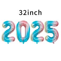 Neujahr Anzahl Aluminiumfolie Gruppe Luftballons 4 Stück sku image 17