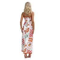 Women's Sheath Dress Vacation Strapless Pleated Sleeveless Printing Maxi Long Dress Holiday Daily Beach main image 2