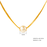 Edelstahl 304 18 Karat Vergoldet Einfacher Stil Klassischer Stil Überzug Einfarbig Halskette Mit Anhänger main image 6