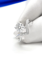 Crown V-Shaped Empty Support 18K Main Stone 1.00ct Auxiliary Stone Weight 4.17G Net Weight 3.88G main image 3