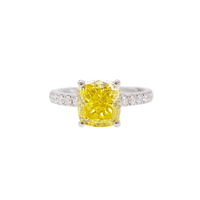 Yellow Diamond Ring Main Stone 2.04ct Auxiliary Stone Weight 3.32G Net Weight 2.85G sku image 1