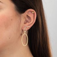 1 Pair Simple Style Shiny Geometric Rhombus Inlay Copper Zircon Ear Studs main image 2