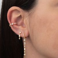 1 Pair Simple Style Shiny Geometric Inlay Copper Zircon Drop Earrings main image 4