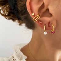 1 Piece Casual Simple Style Geometric Inlay Copper Zircon 18K Gold Plated Ear Cuffs main image 4