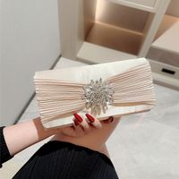 Apricot Polyester Solid Color Evening Bags main image 1