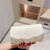 White Polyester Solid Color Evening Bags sku image 1