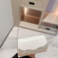 White Polyester Solid Color Evening Bags main image 3